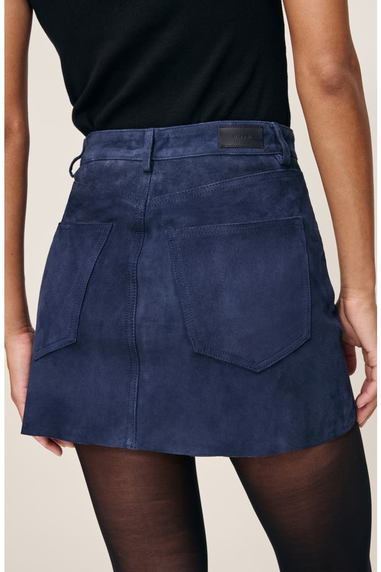 Alma Suede Miniskirt, Alternate, color, NAVY SUEDE