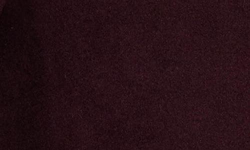 Ralph Lauren Lauren Double Breasted Wool Blend Reefer Coat In Burgundy