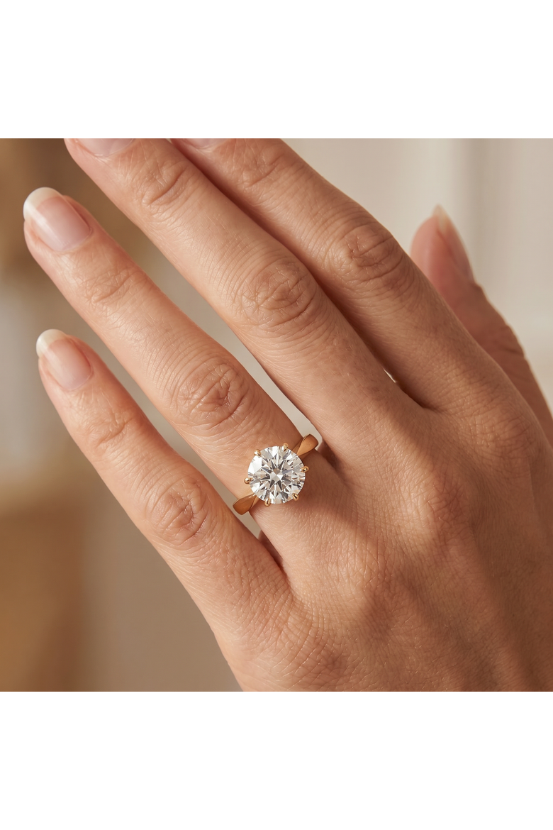 2 Ct Diamond Solitaire Engagement Ring 14k Gold Lab Grown, Alternate, color, 14k Yellow Gold