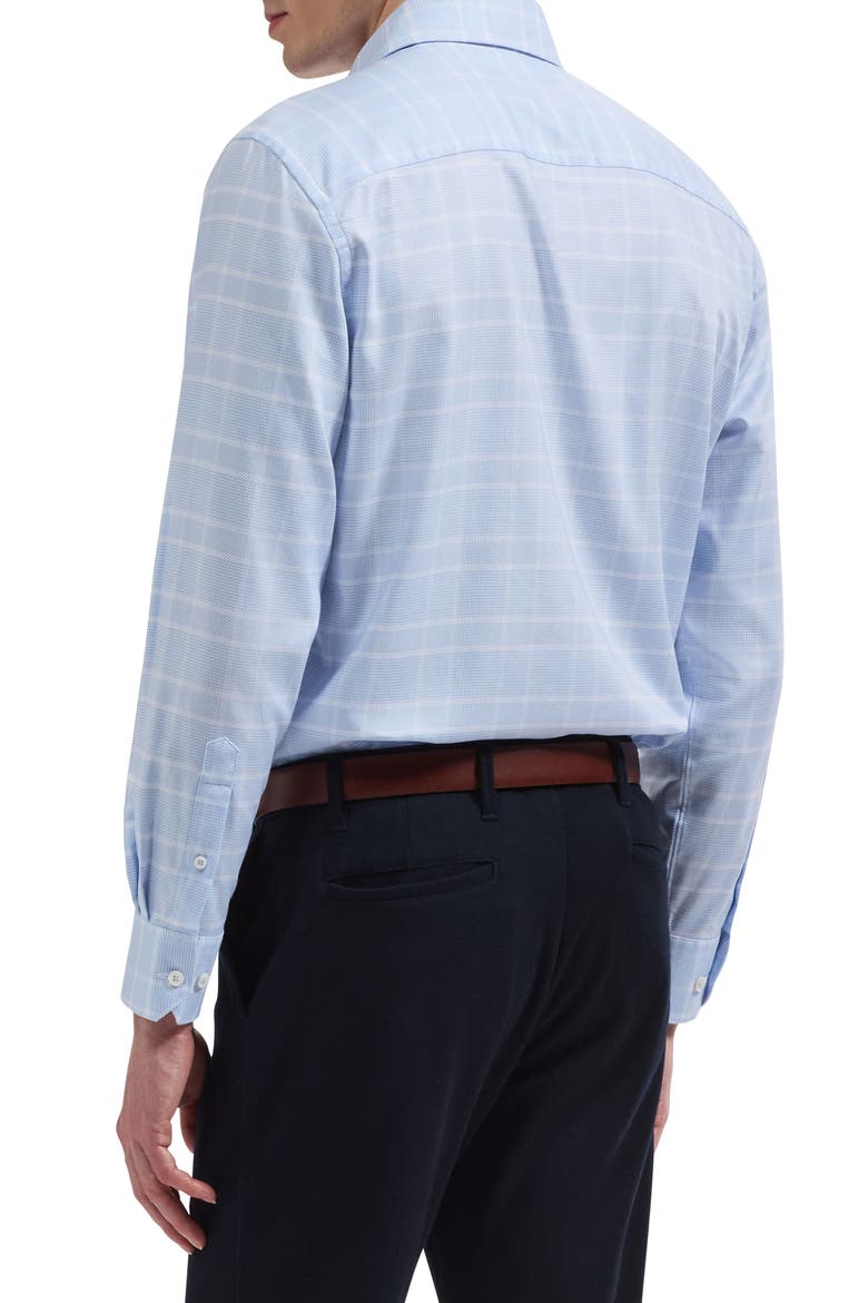 Alvin Shaped Fit Plaid Shirt, Alternate, color, SKY