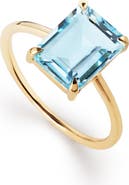 Ana Luisa Solid Yellow Gold - Blue Topaz Spritz Ring