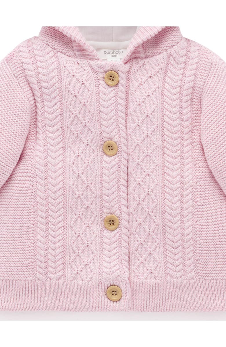 Purebaby Cable Padded Jacket, Alternate, color, Primrose Melange