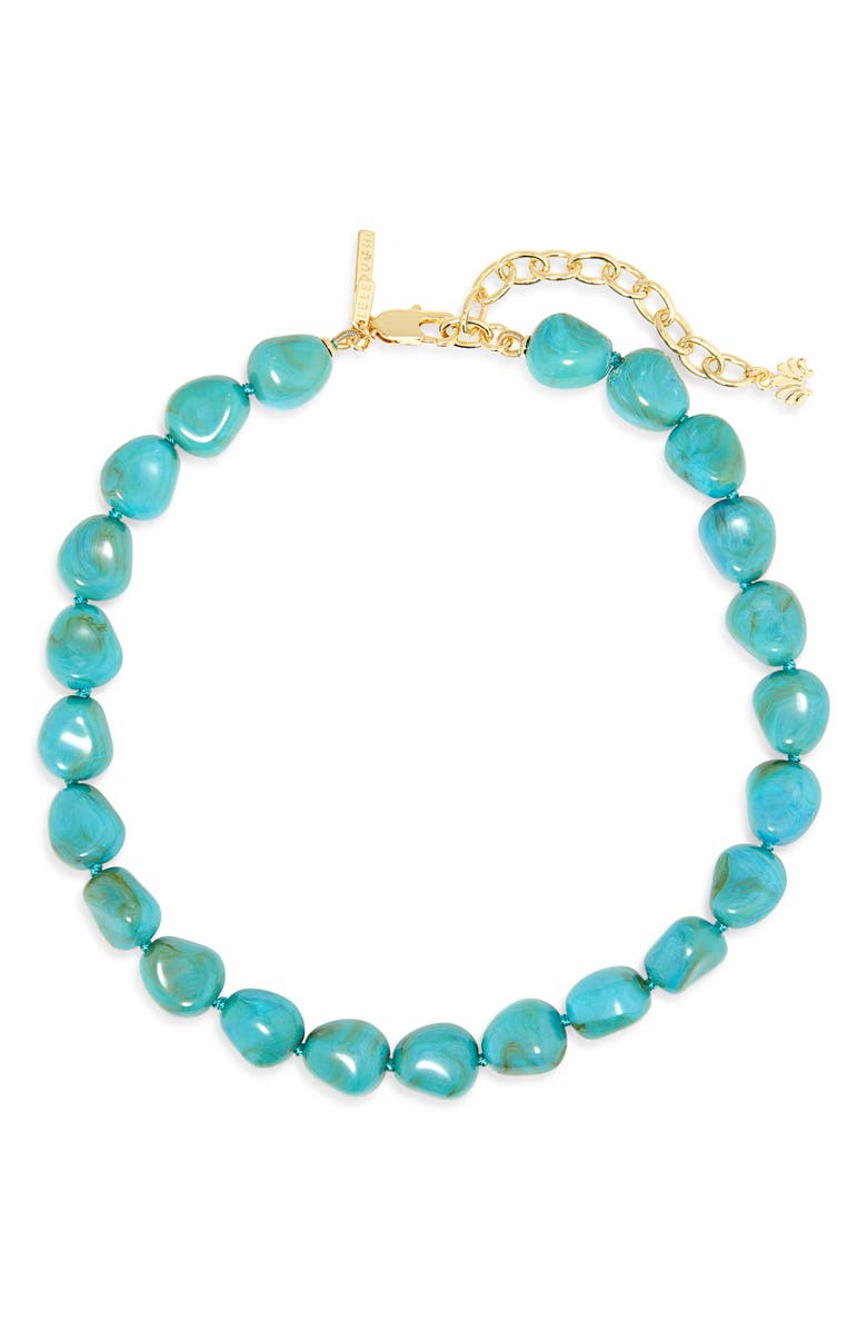 Lele Sadoughi Baroque Imitation Turquoise Collar Necklace, Main, color, 
