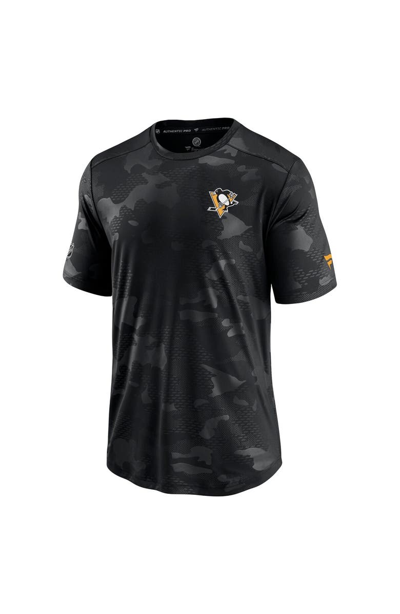 FANATICS Men's Fanatics Branded Black Pittsburgh Penguins Authentic Pro Locker Room Camo T-Shirt, Alternate, color,