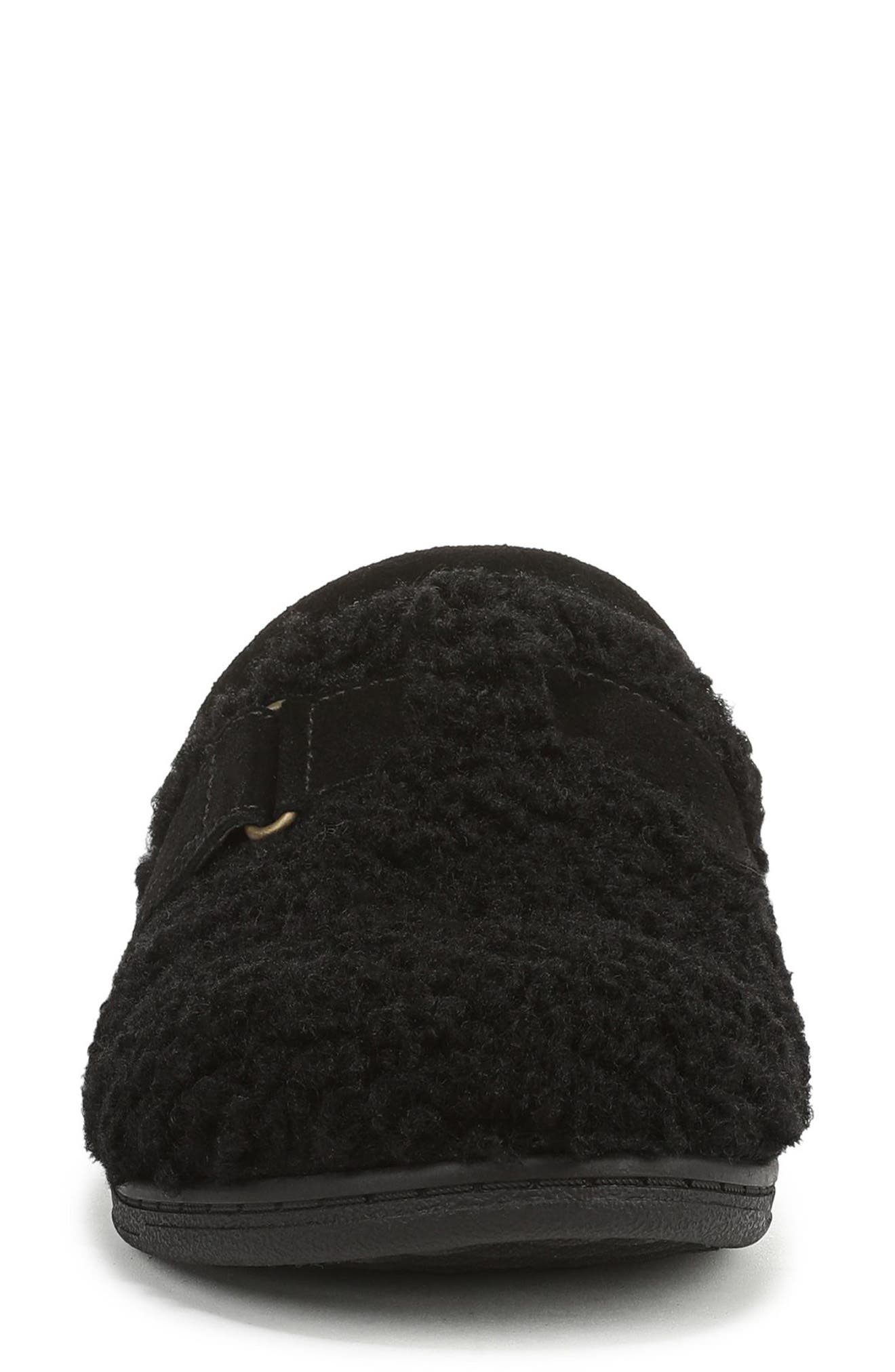 Vionic Izzy Faux Shearling Clog, Alternate, color, Black