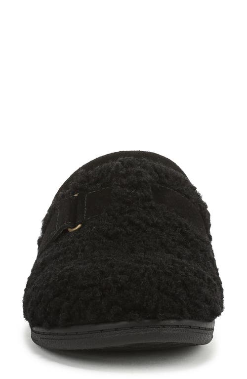 Vionic Izzy Faux Shearling Clog In Black