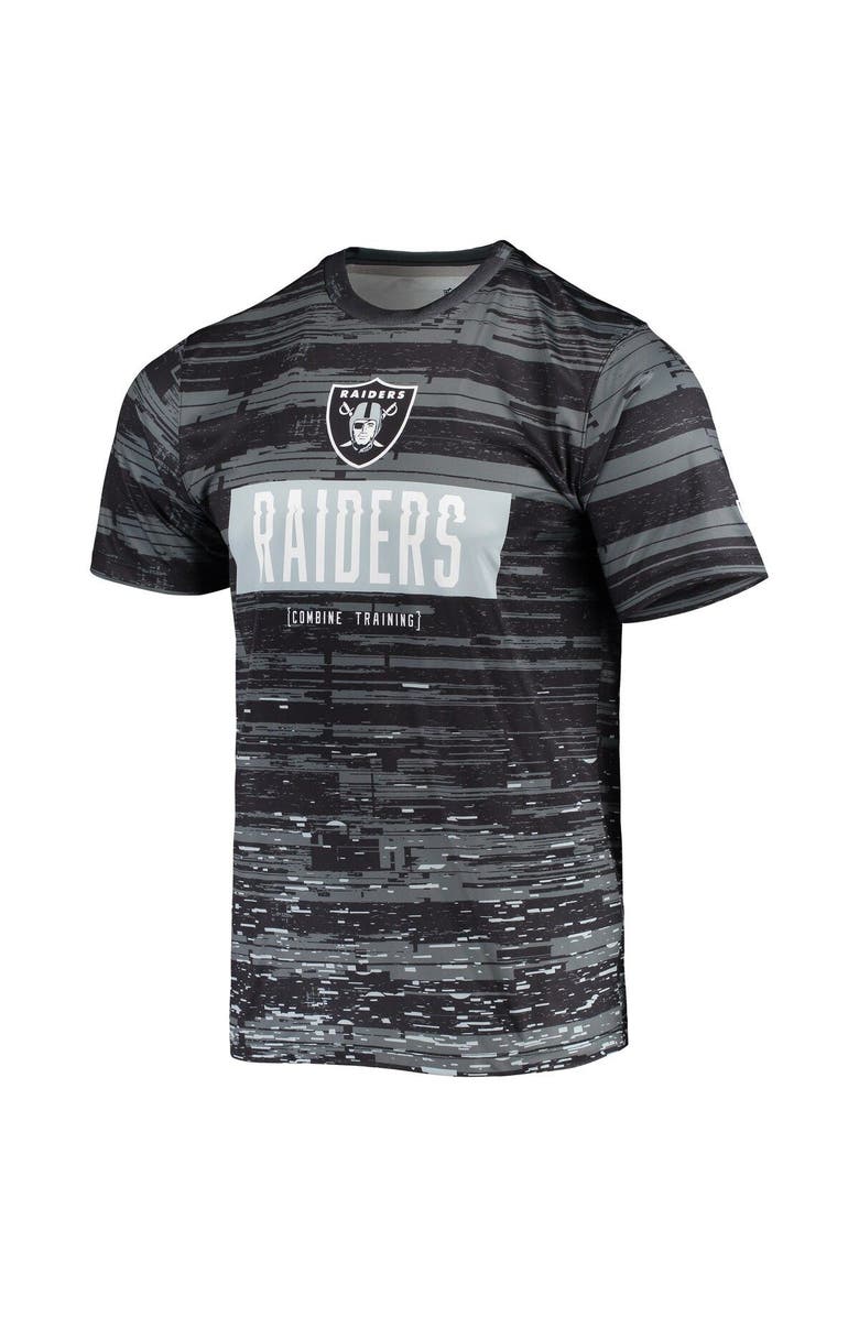 New Era Men's New Era Black Las Vegas Raiders Combine Authentic Sweep T-Shirt, Alternate, color, Black