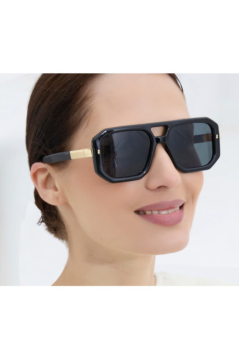 The Dunaway Sunglasses, Main, color, Black