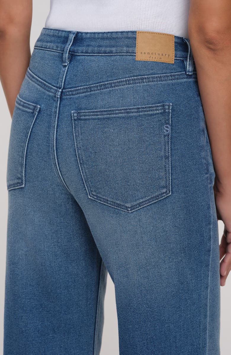 Sanctuary Denim Ekara Mid Rise Slim Wide Leg Jeans, Alternate, color, Medium Wash