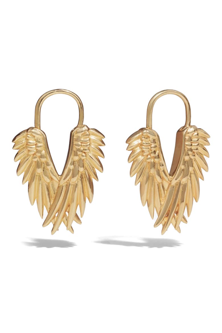 Wing Huggie Earrings, Main, color, 14K GOLD VERMEIL