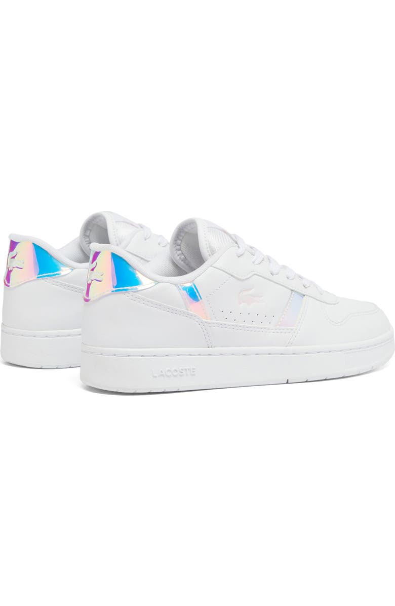 Lacoste Kids' T-Clip Set Sneaker, Alternate, color, White/ Light Pink