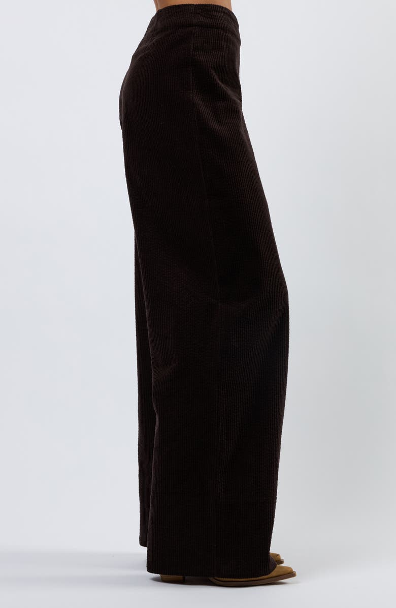 Viens Avec Moi The Odyssey Wide Leg Corduroy Pants, Alternate, color, Brown