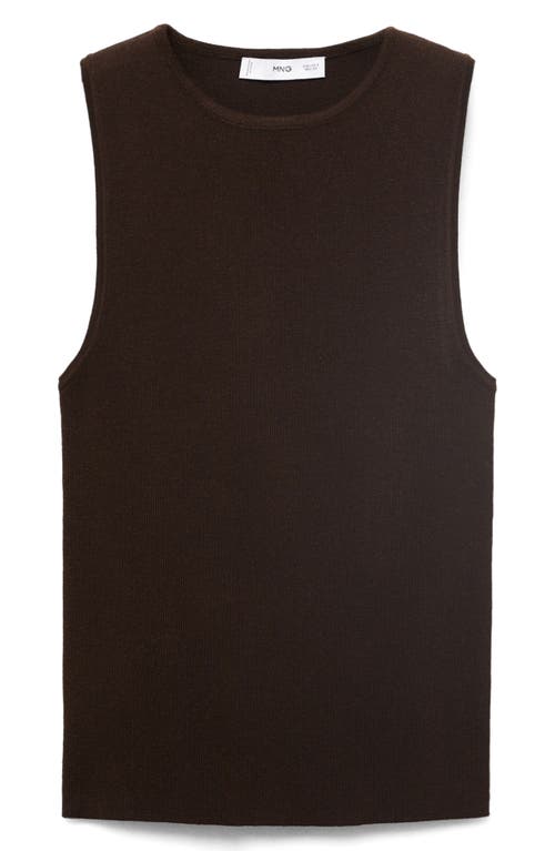 Mango Sleeveless Sweater In Brown
