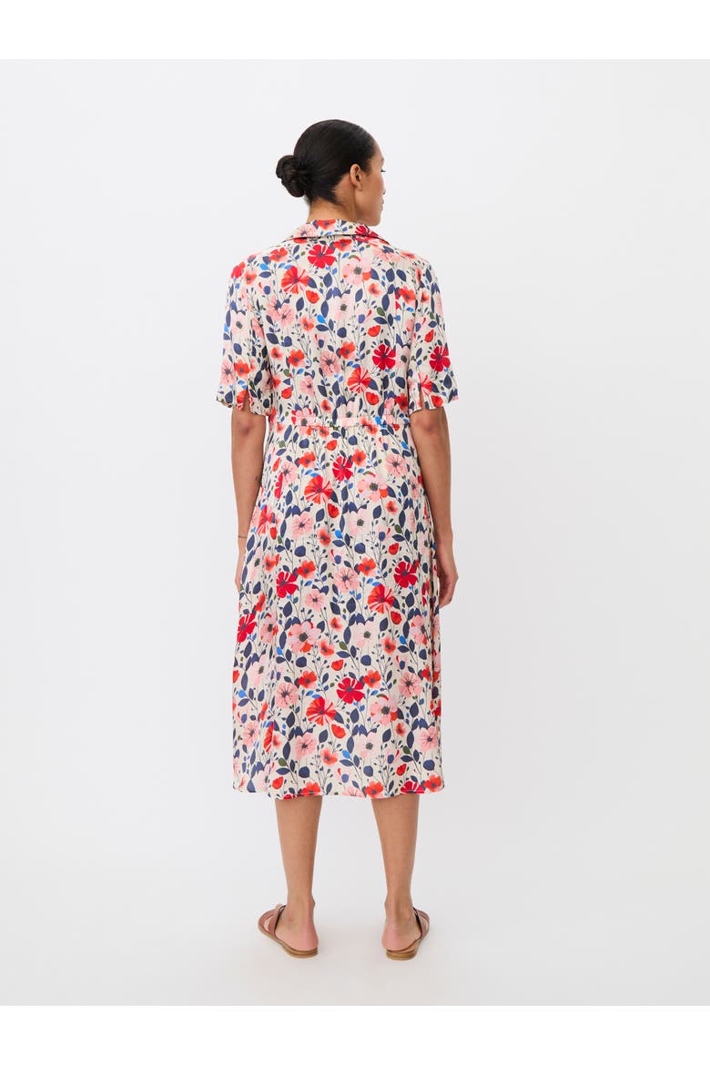 Collared Midi Shirt Dress, Alternate, color, Poinsettia
