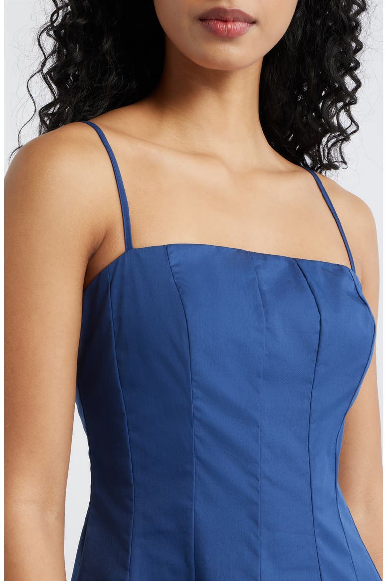 Blaise Cotton Blend Mini Skater Dress, Alternate, color, NAVY