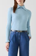 LK Bennett Cora Collared Rib Sweater