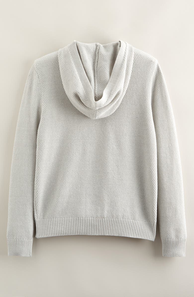 Nordstrom Kids' Hooded Henley Sweater, Alternate, color, Grey Light Heather