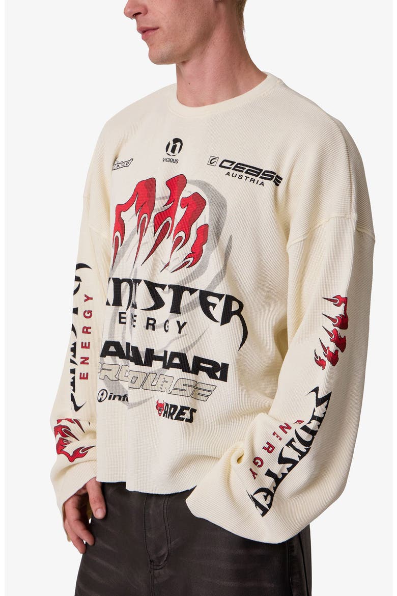 Sinister Thermal Long Sleeve Cotton Graphic T-Shirt, Alternate, color, OFF WHITE