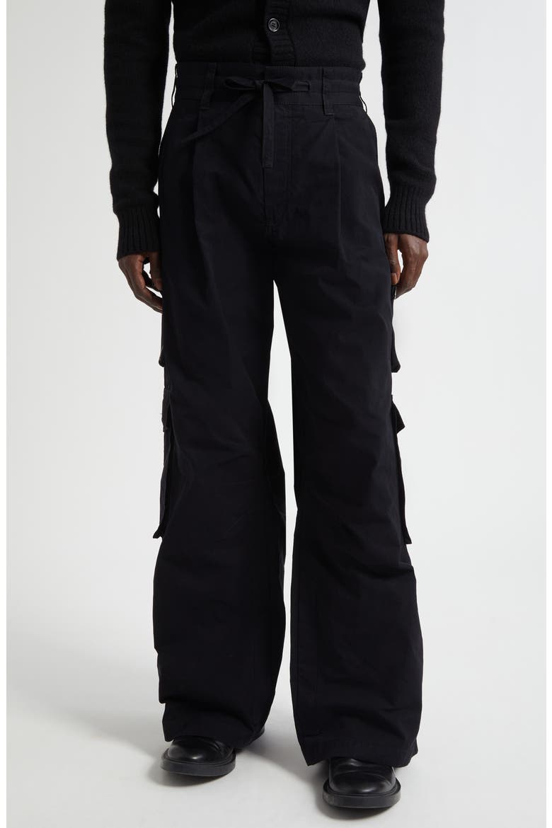 Faille Cargo Trousers, Main, color, N0000 NERO
