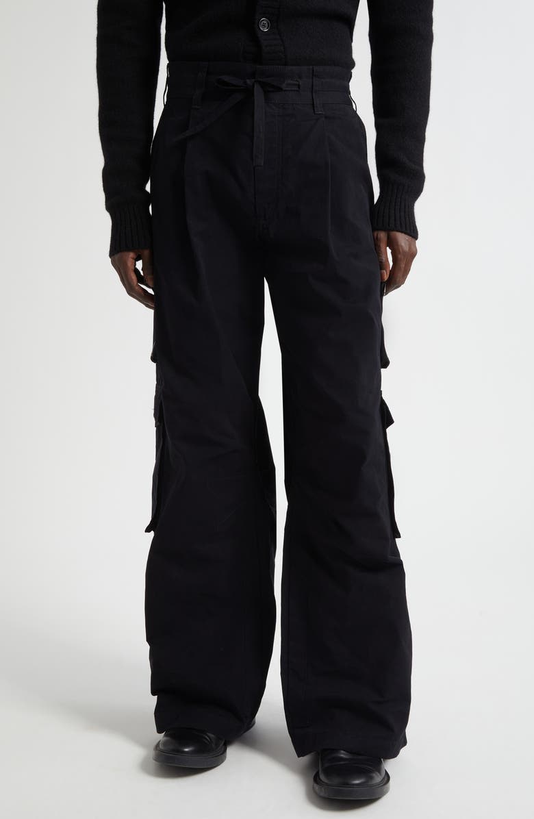 Dolce&Gabbana Faille Cargo Trousers, Main, color, N0000 Nero