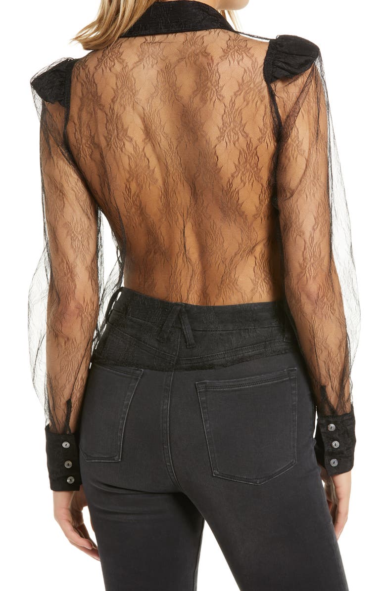 Amy Lynn Chesil Sheer Mesh Shirt, Alternate, color, 