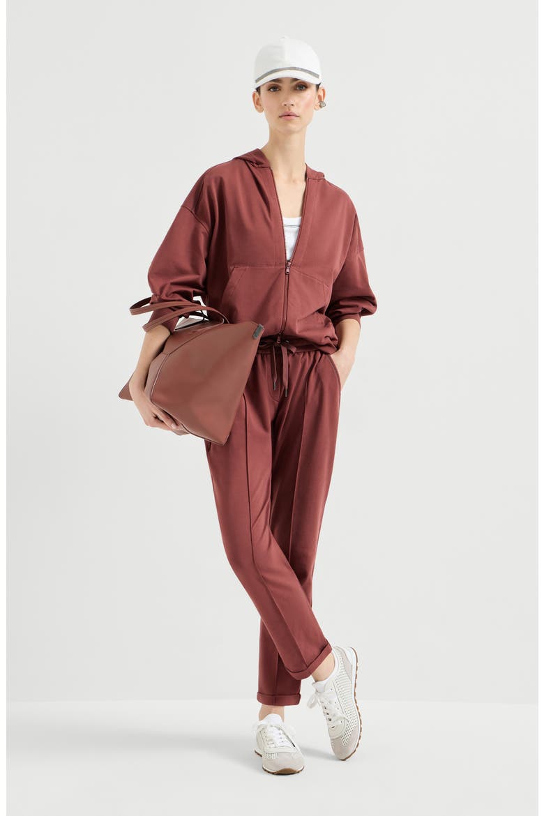 Track trousers with monili, Alternate, color, Red