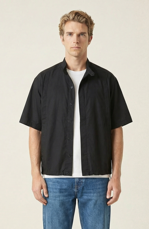 Short Sleeve Stand Collar Jacket