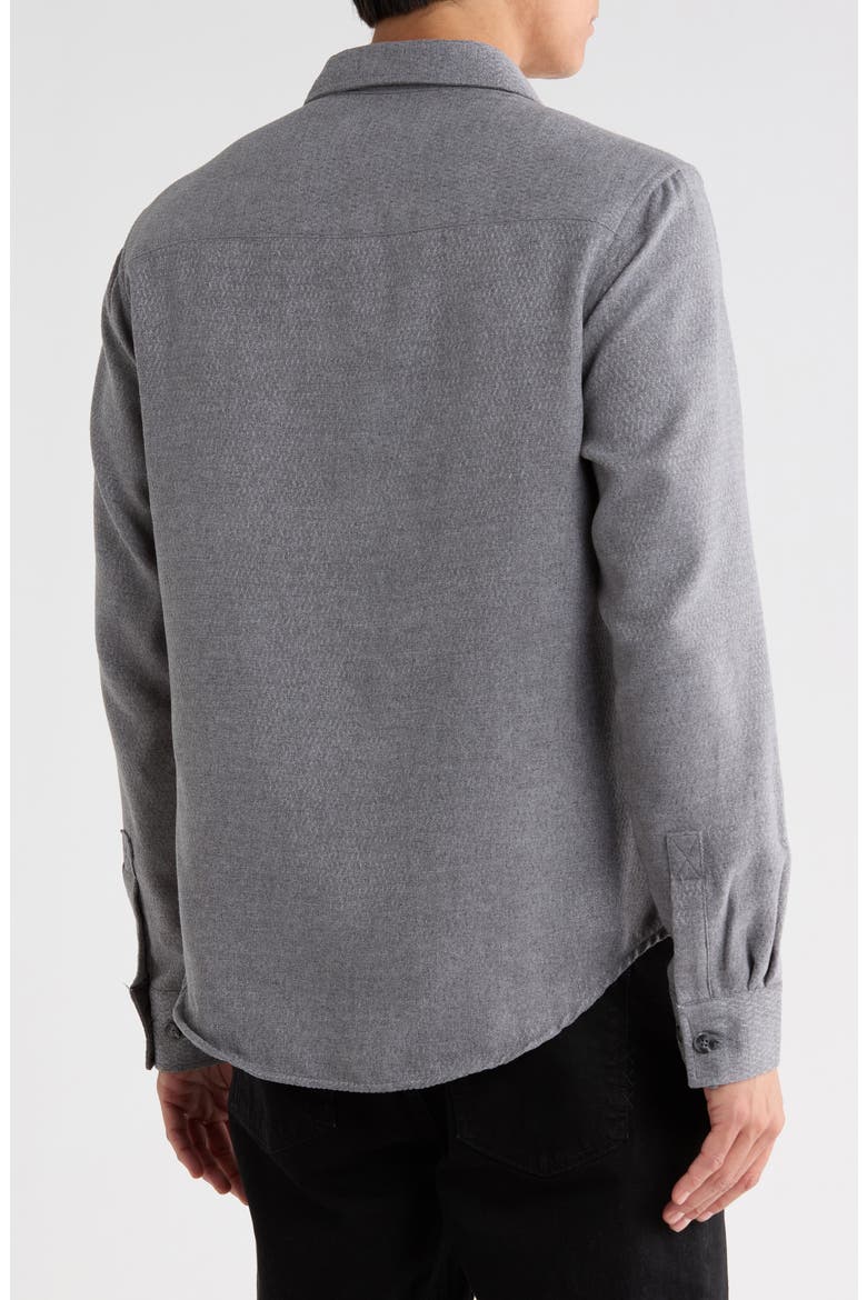 Chevron Button-Up Shirt, Alternate, color, CHARCOAL