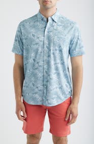 Tommy Bahama San Lucio Villa Evora IslandZone® Knit Short Sleeve Cotton Blend Button-Up Shirt