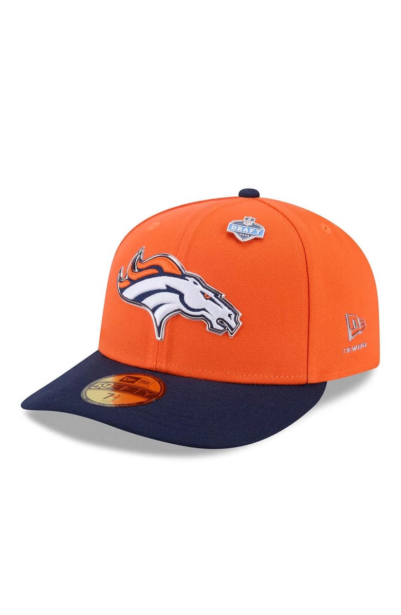 New Era Men's New Era Orange/Navy Denver Broncos 2026 NFL Draft Pre-Curved 59FIFTY Fitted Hat, Main, color, Orange
