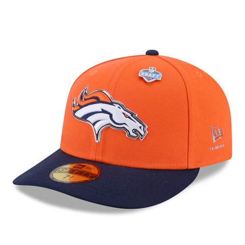 Men's New Era  Orange/Navy Denver Broncos 2026 NFL Draft Pre-Curved 59FIFTY Fitted Hat