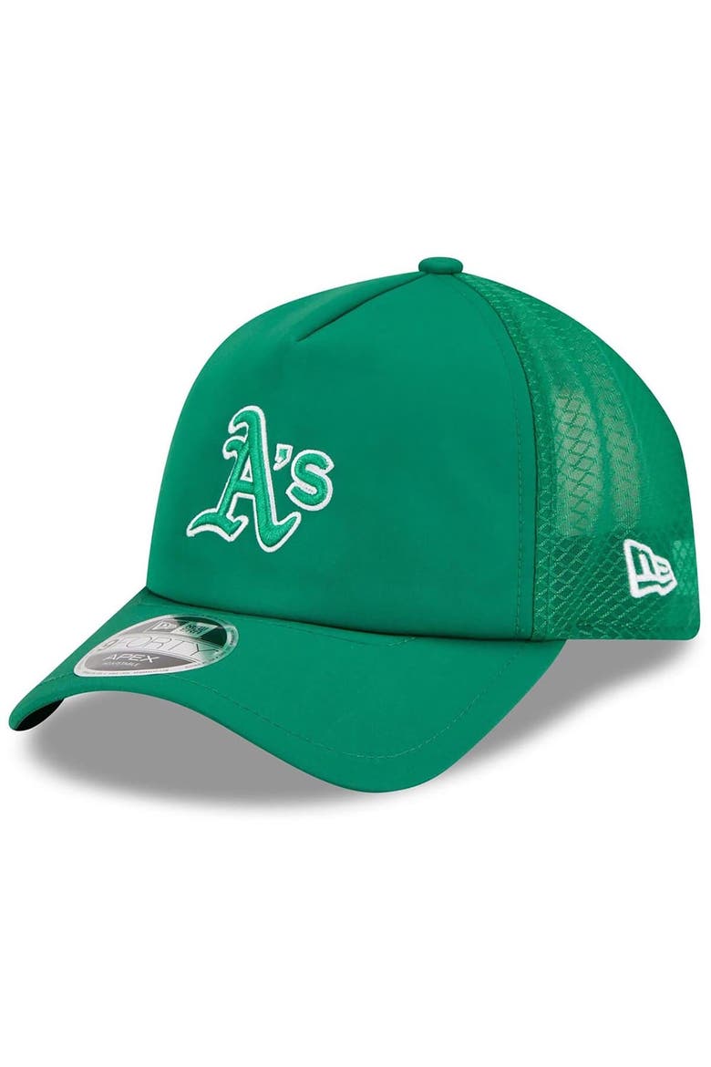 Men's New Era Kelly Green Athletics 2026 Batting Practice Alternate Apex 9FORTY Adjustable Hat, Main, color, Kelly Green