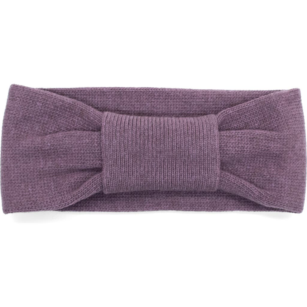 Portolano Cashmere Knot Headband In Purple
