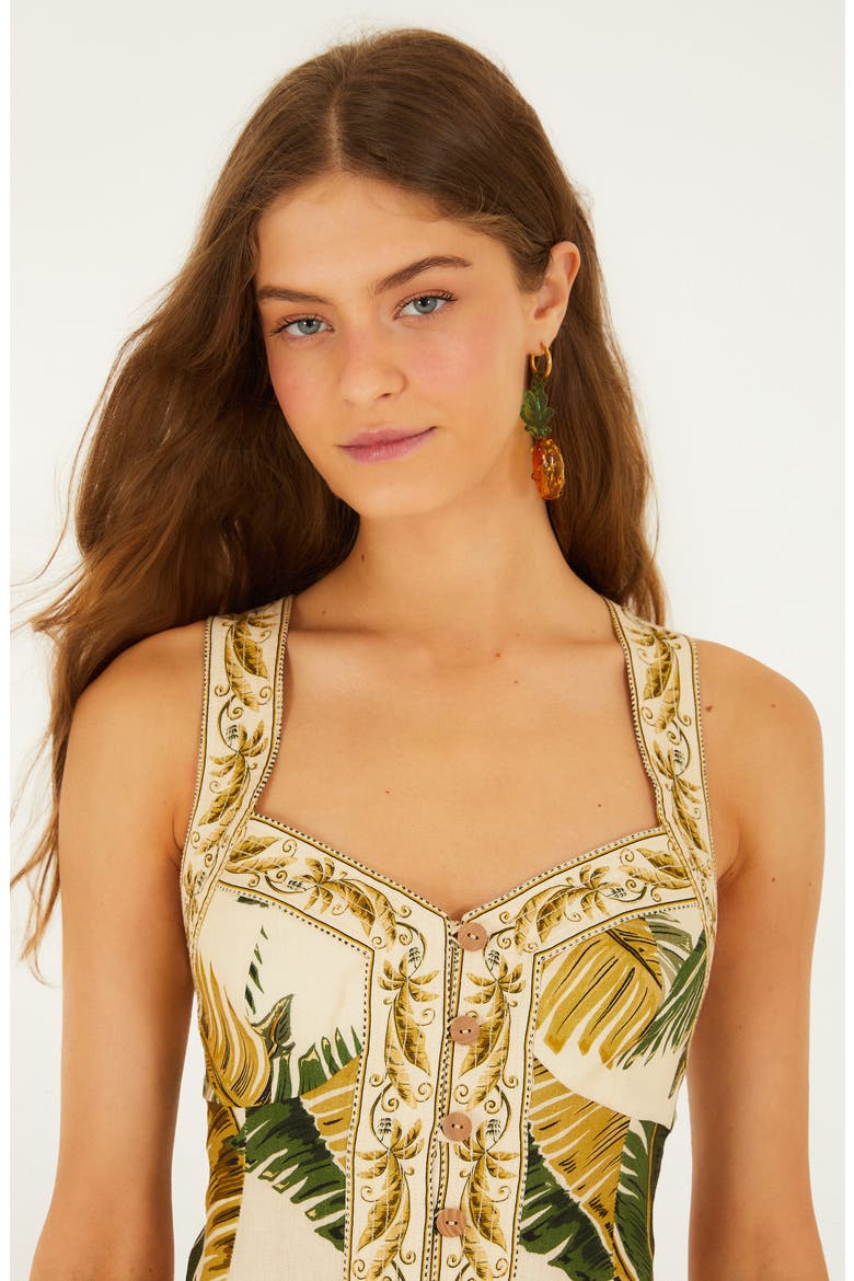 Trancoso Button Front Linen Minidress, Alternate, color, TRANCOSO SAND