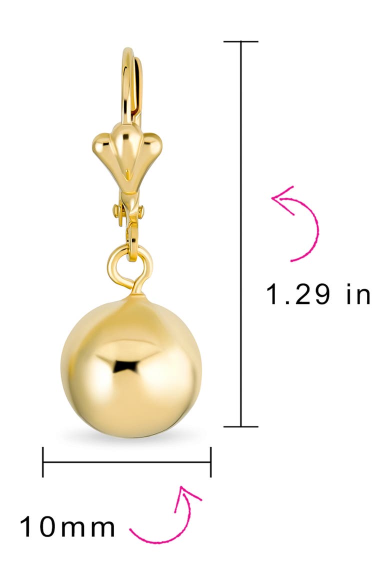 Classic Elegant Simple Round Drop Earrings, Alternate, color, GOLD-TONE