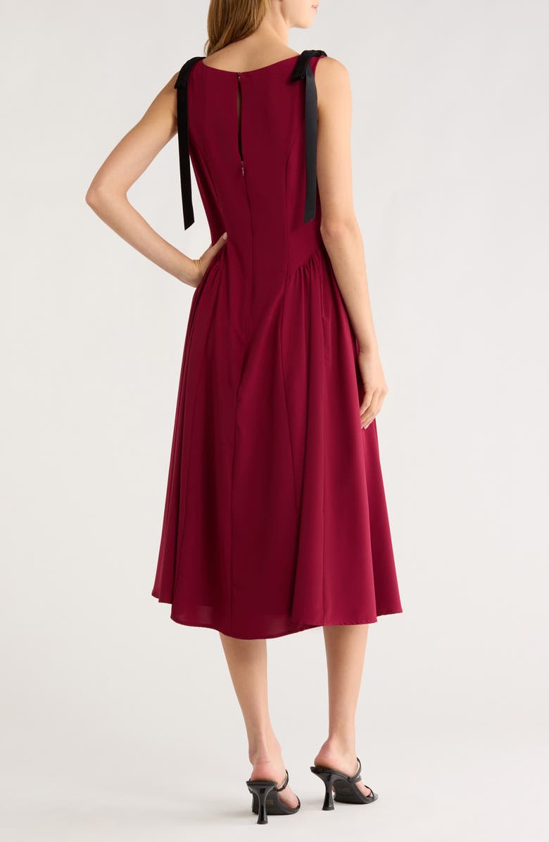 All in Favor Sleeveless A-Line Midi Dress, Alternate, color, Wine Black