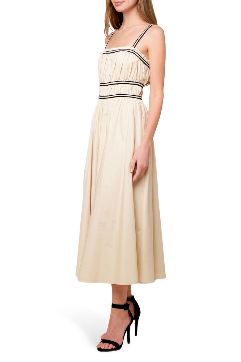 Woven Midi Dress, Alternate, color, CREAM