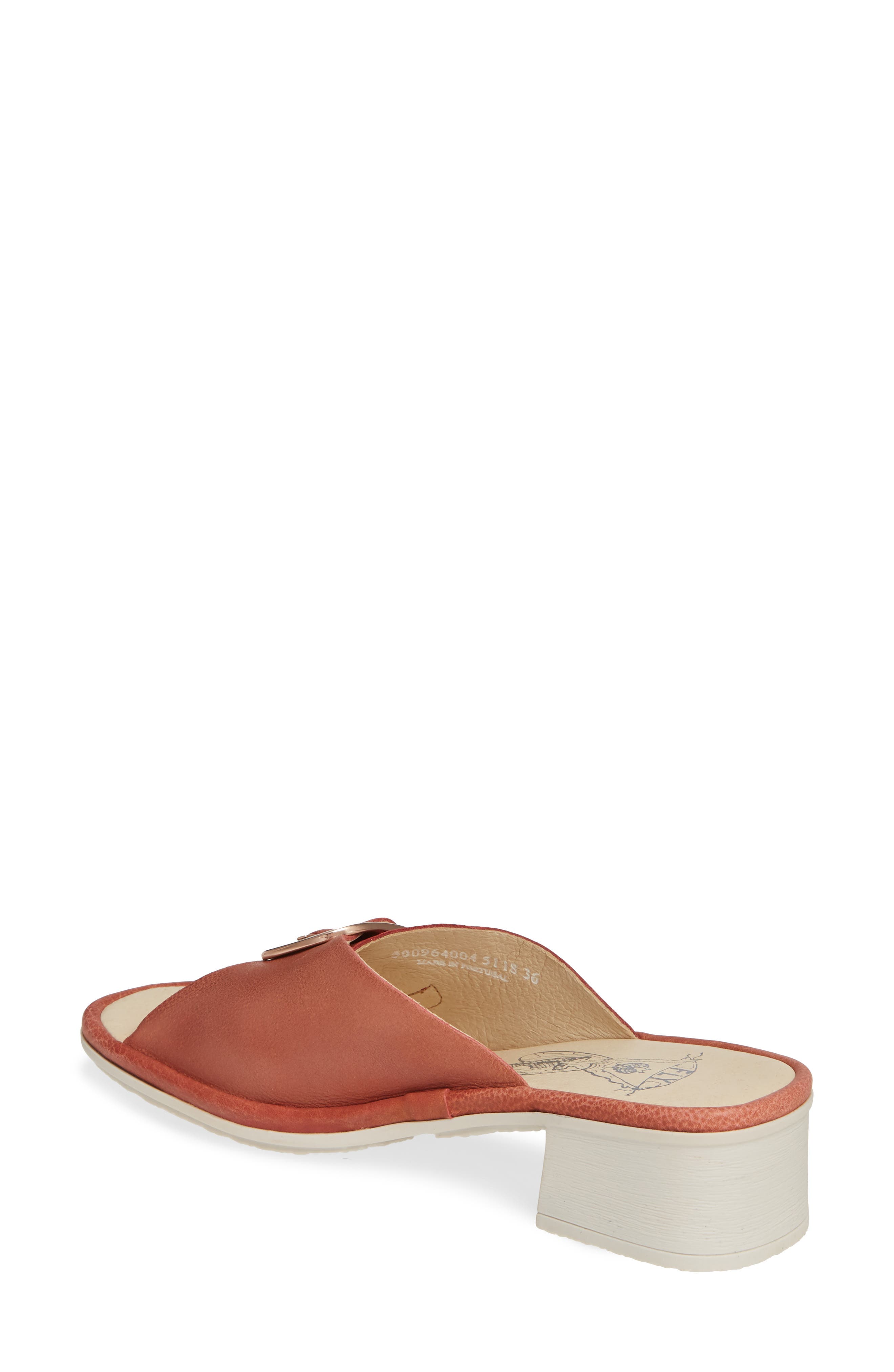 Elax Slide Sandal, Alternate, color, RASPBERRY JANEDA LEATHER