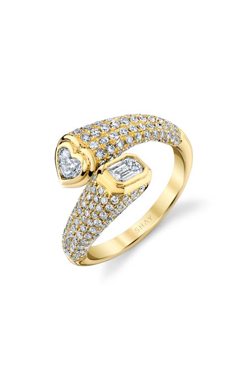 SHAY Bypass Diamond Pinky Ring in Yellow Gold  product
