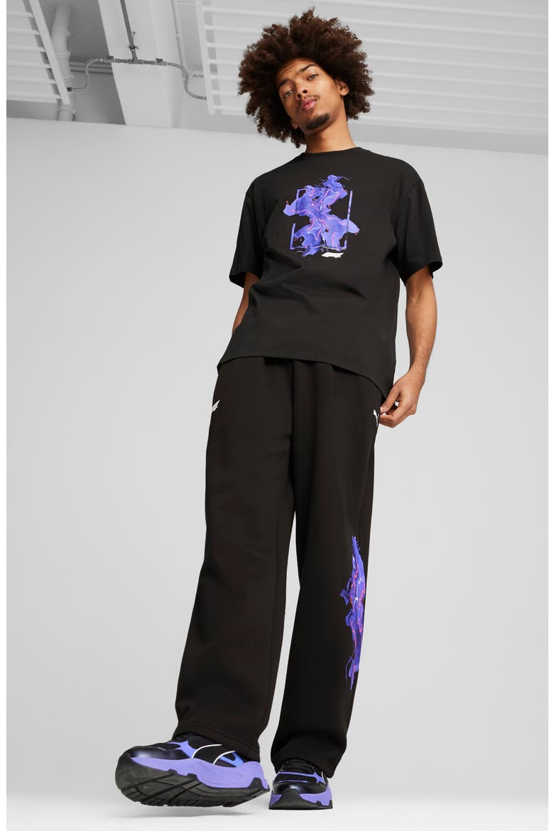 F1 Neon Energy Cotton Graphic T-Shirt, Alternate, color, PUMA BLACK