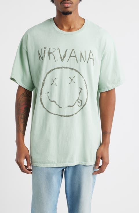 Nirvana Smiley Live Graphic T-Shirt