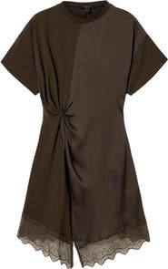 AllSaints Lana Lace Hem Minidress