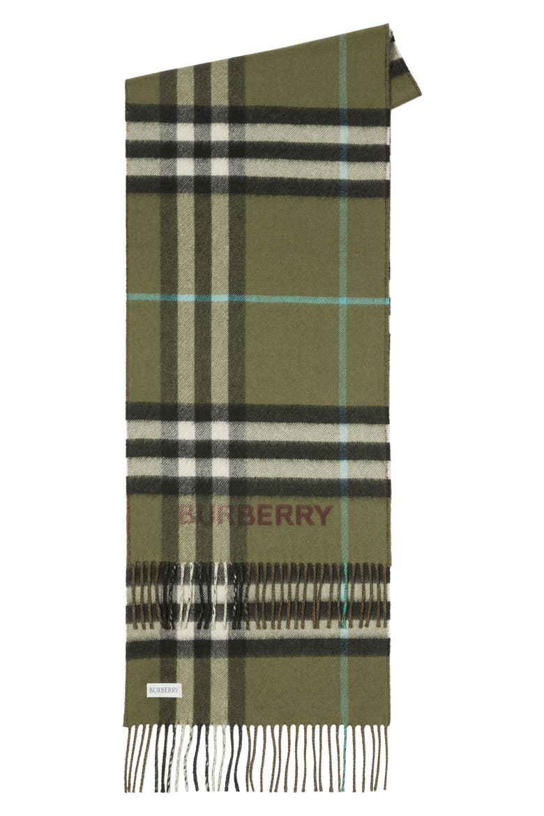 Giant Check Reversible Cashmere Scarf, Alternate, color, BROWN/ SHRUB