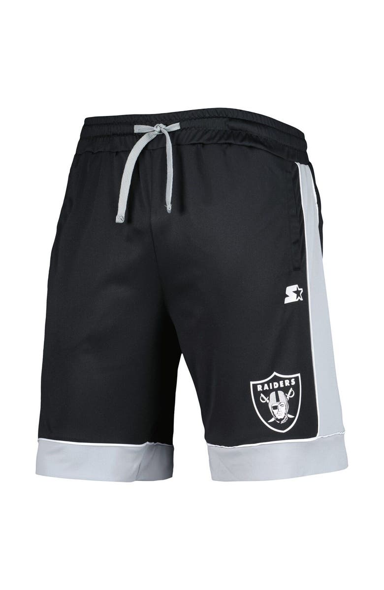STARTER Men's G-III Sports by Carl Banks Black/Silver Las Vegas Raiders Fan Favorite Fashion Shorts, Alternate, color, Black