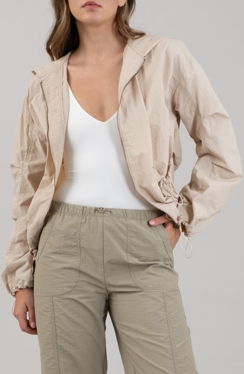 Drawcord Toggle Hooded Jacket