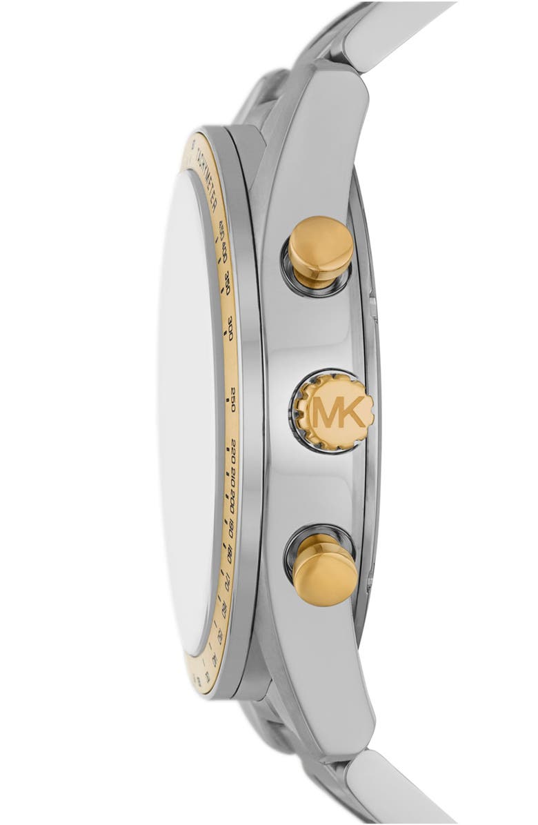 Michael Kors Accelerator Bracelet Chronograph Watch, 42mm, Alternate, color, Silver