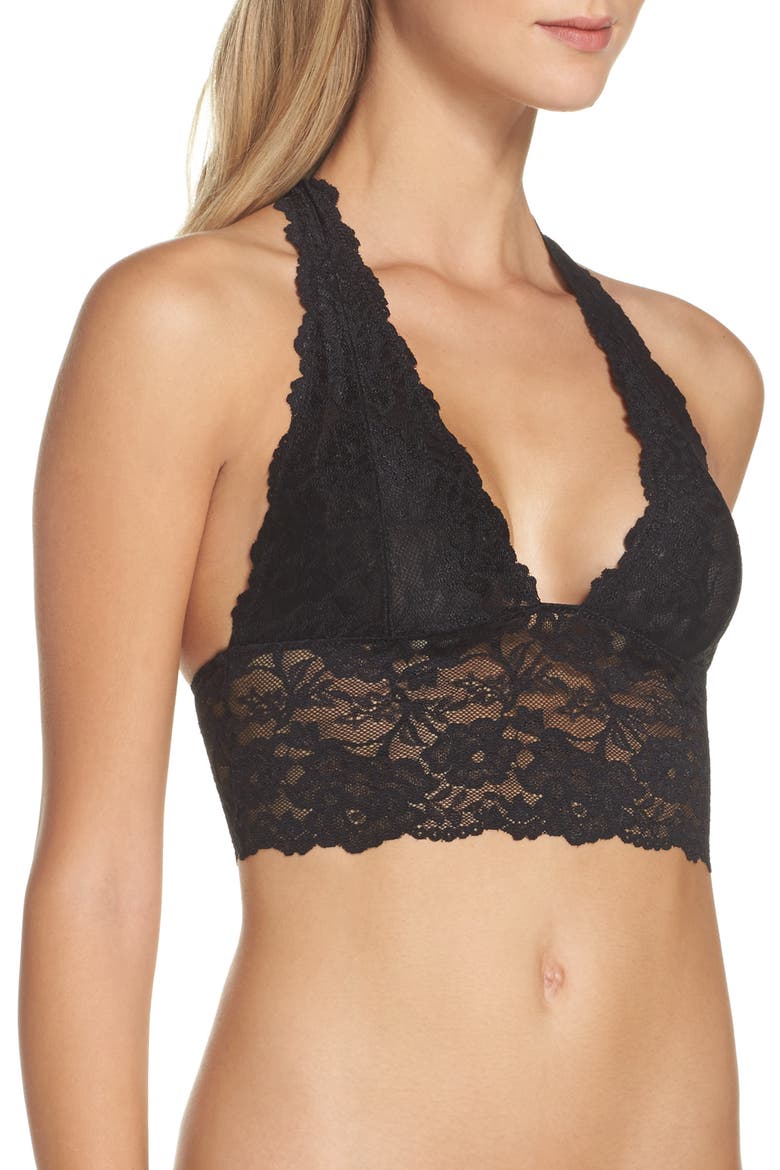 Intimately FP Heartbreaker Longline Bralette, Alternate, color, BLACK
