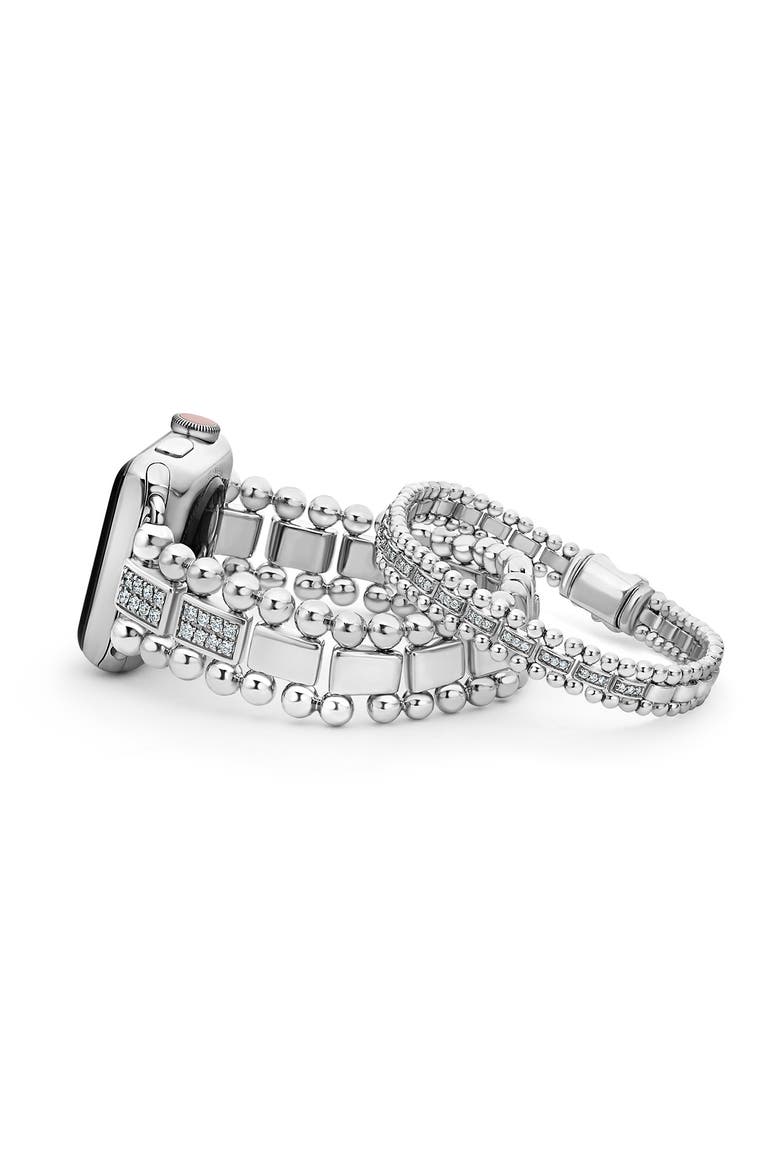 Smart Caviar Diamond Apple Watch® Band & Diamond Caviar Bracelet Set, Main, color, SMART CAVIAR