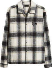 RtA Parlan Circuit Board Graphic Plaid Shacket
