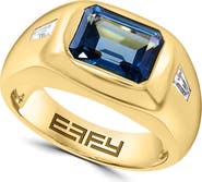 EFFY Gold Plated Sterling Silver Mixed Stone Signet Ring